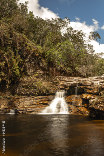 cachoeira no distrito do Tabuleiro  cidade de Concei    o do Mato Dentro  Estado de Minas Gerais  Brasil