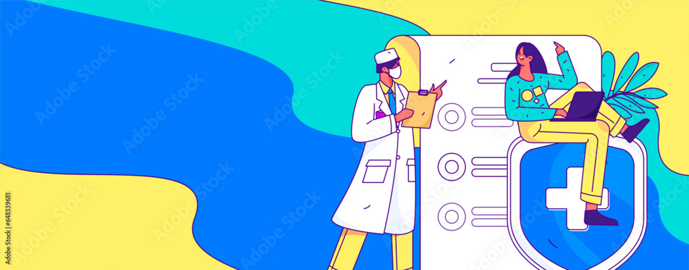 Doctor epidemic prevention and anti-epidemic flat vector concept operation illustration
