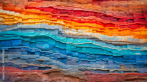色彩のストラタ、世界に広がるジオパークの壮大な地層パノラマ photo