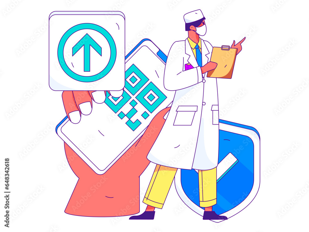 Doctor epidemic prevention and anti-epidemic flat vector concept operation illustration