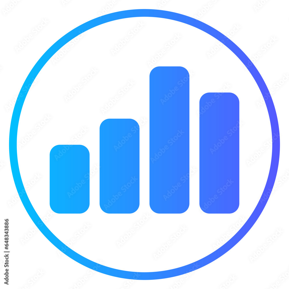 bar chart gradient icon bar chart gradient icon