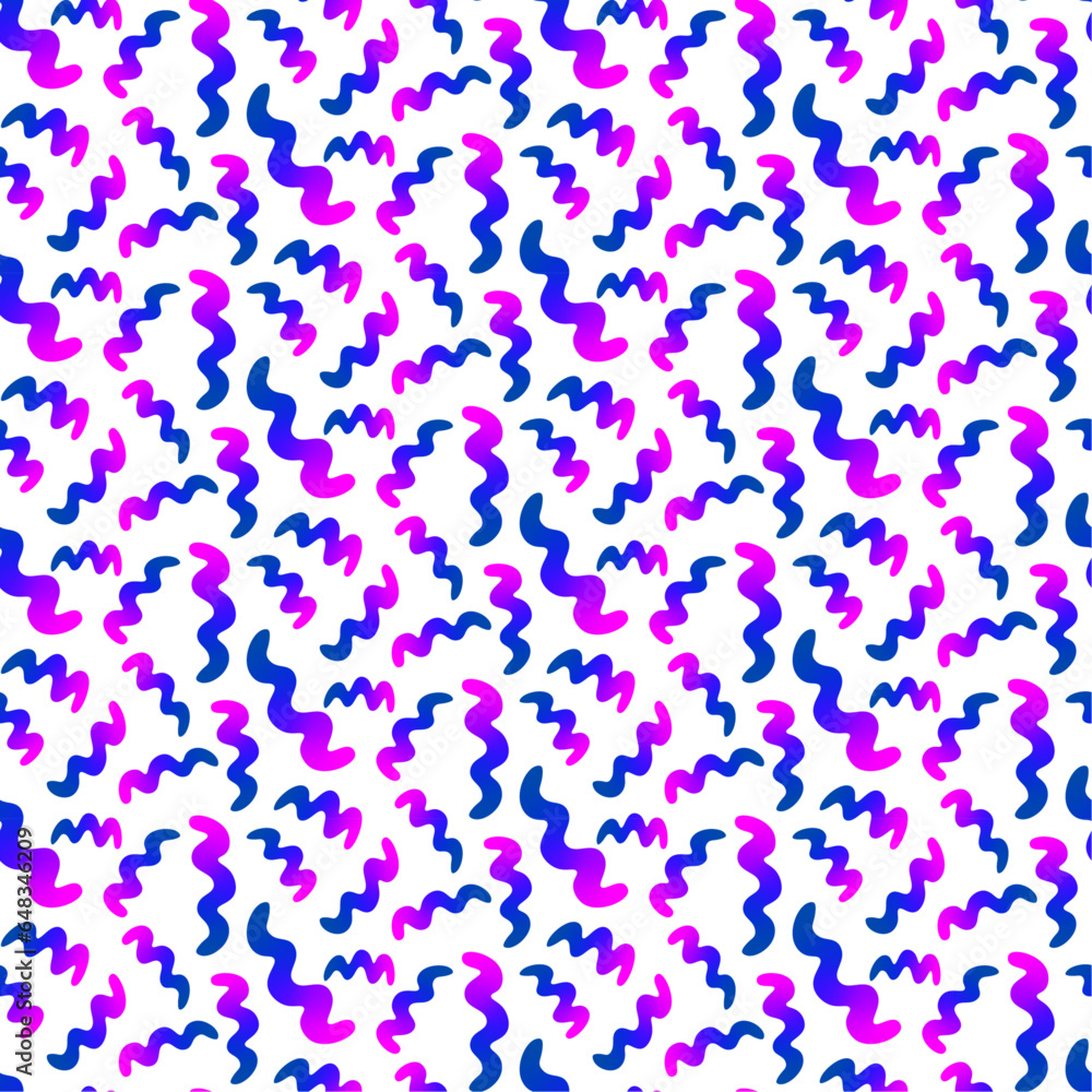 Seamless pattern with gradient curve lines.