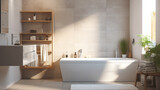 modern bathroom interior with tiles generativa IA