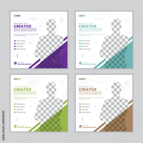 Vector corporate business social media post design and Instagram post template