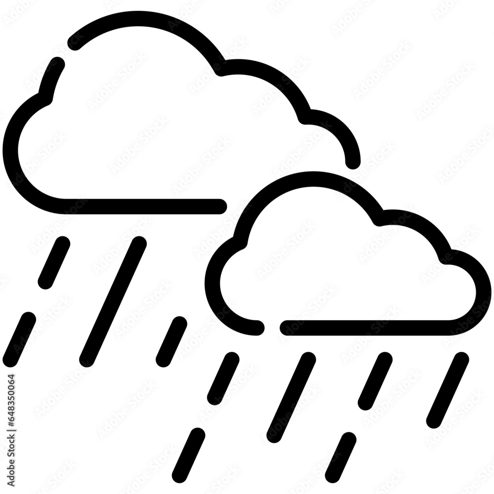 rain line icon rain line icon