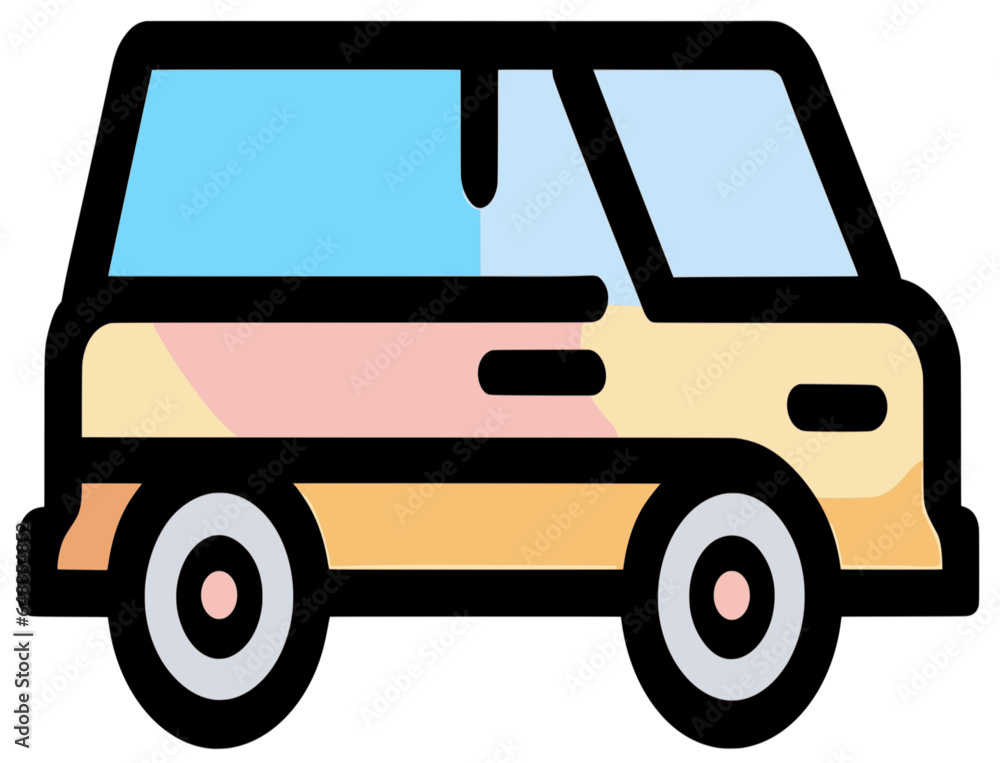 Colorful Simple Van