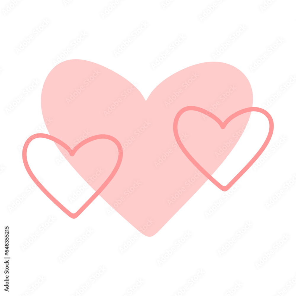 Pink love line vector element Pink love line vector element