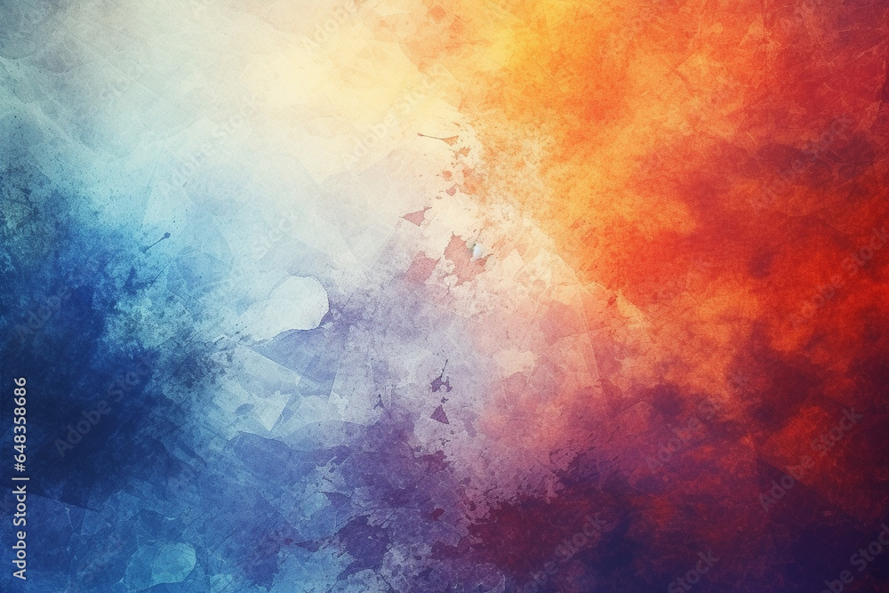 Multiple color watercolor background with grunge texture, Generative AI