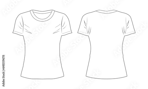 Blank T-shirt Design Vector Template