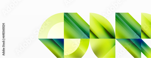 Minimalist marvel - squares and circles unite in harmonious geometry. Muted tones weave serene backdrop where structured tiles form dance of timeless elegance, epitomizing modern simplicity