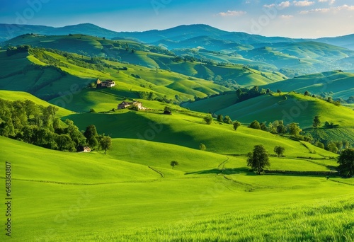 A land of rolling hills and green meadows, filled with peaceful villages