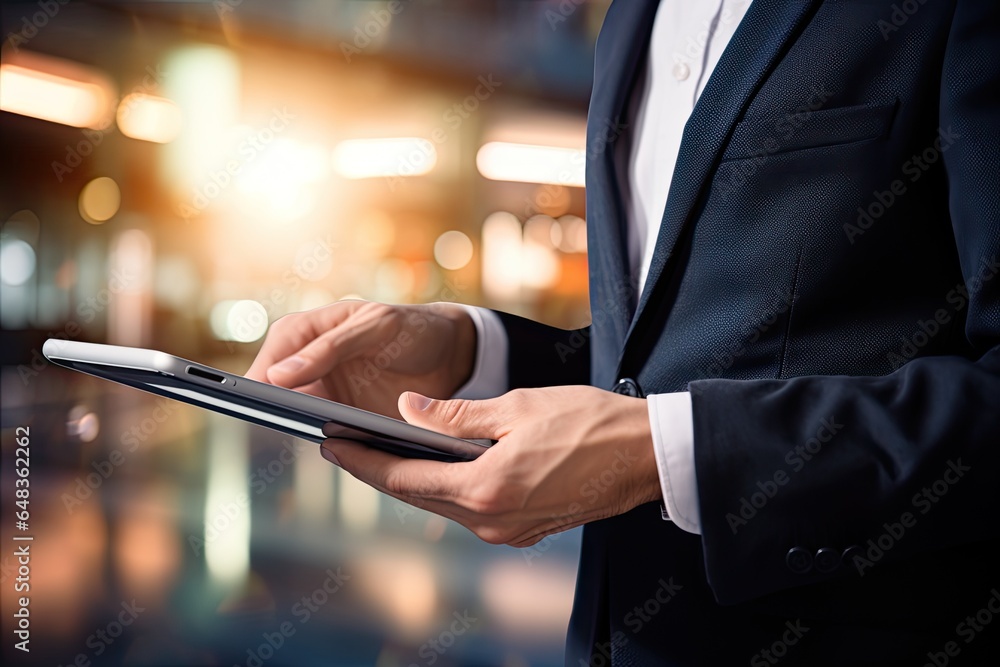 businessman checking email