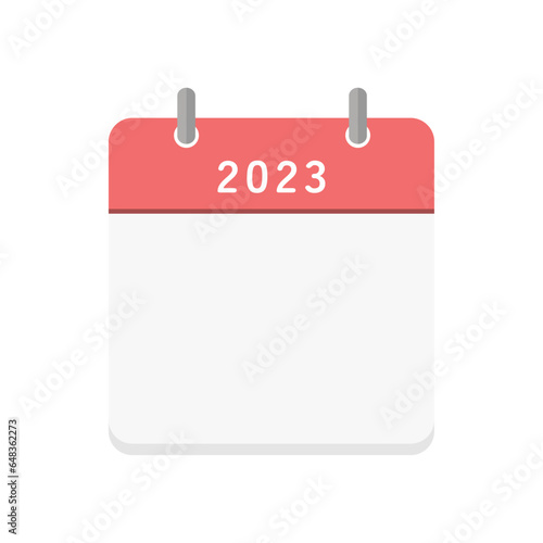 2023年の白紙の日めくりカレンダーのアイコン - 暦のテンプレート