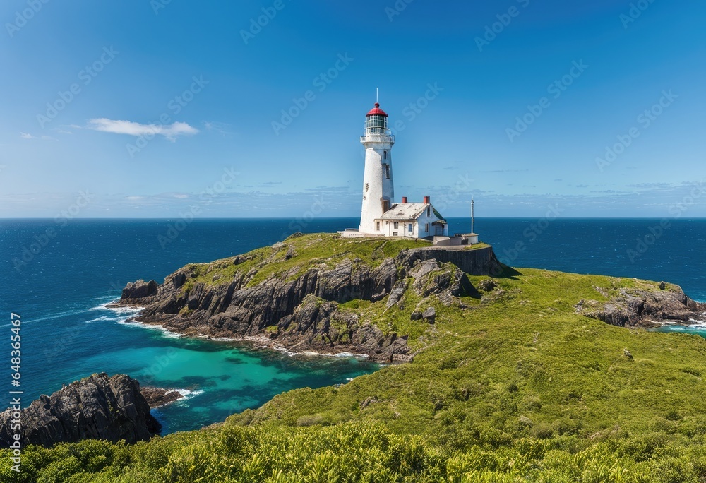 A remote island with a crumbling lighthouse