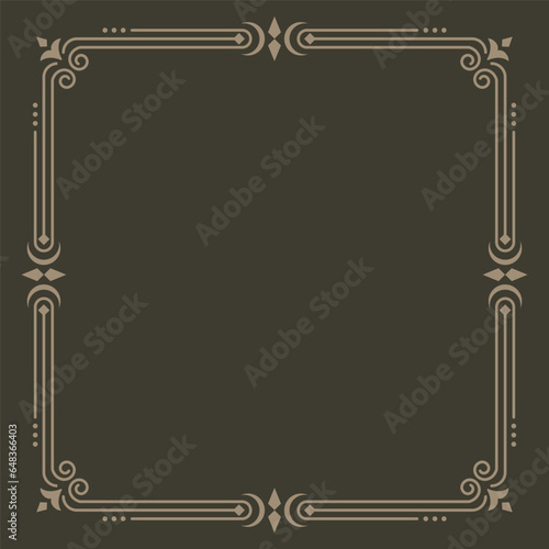 simple line frame Border decorative vector
