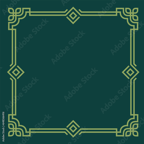 simple line frame Border decorative vector