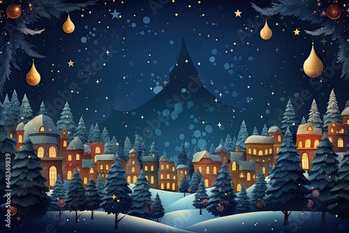 Enchanting Christmas celebrating background concept featuring a festive and magical scene