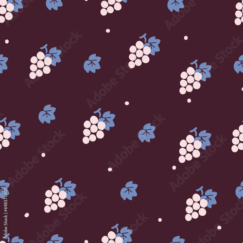 Vibrant Sweet Grape Delight Vector Seamless Pattern