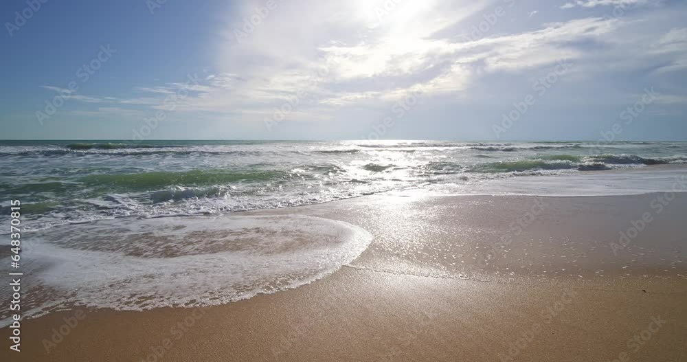 Summer sea nature background,Aerial view of Waves crashing on sandy shore,Sea surface ocean waves background Summer sea nature background,Aerial view of Waves crashing on sandy shore,Sea surface ocean waves background
