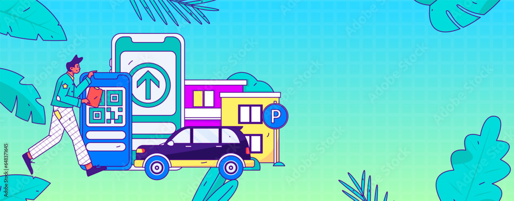 White-collar taxi ride flat vector concept operation illustration White-collar taxi ride flat vector concept operation illustration
