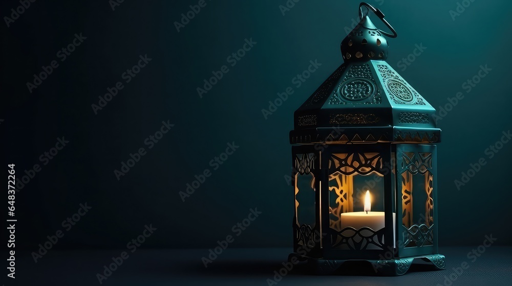 Arabic lantern with burning candle, Ramadan concept Arabic lantern with burning candle, Ramadan concept