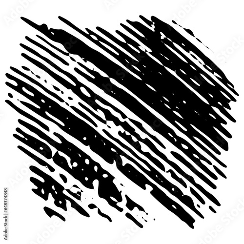 Grunge Hand Drawn Paint Stroke. Brush Scribble Vector Illustration.