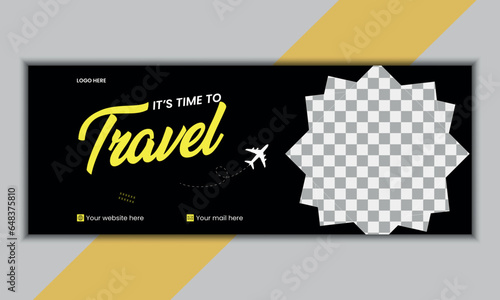 New modern and creative travel facebook cover design template fully editable #gfxnight