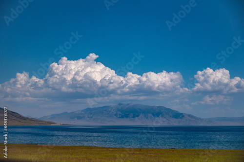 Sayram Lake in the mountains