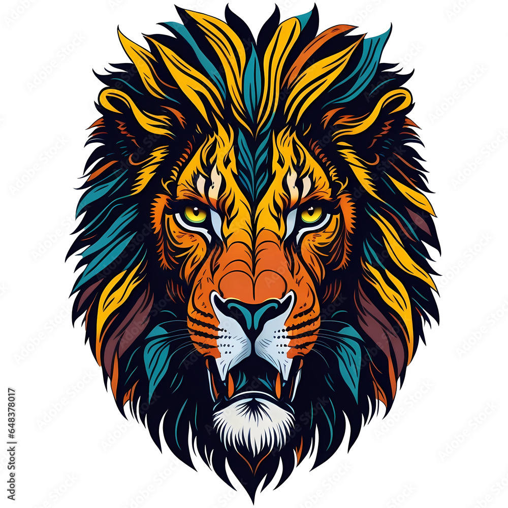 Fototapeta premium Lion's Roar: The King's Glance
