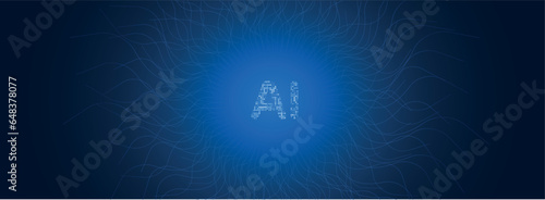 Image created with icon related to the concept of artificial intelligence