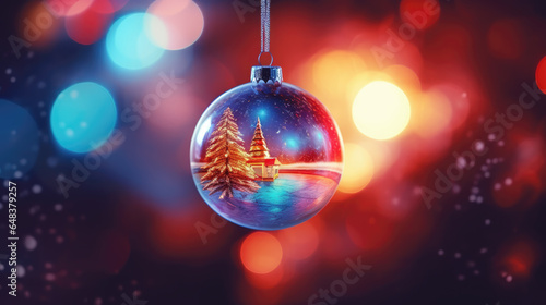 Christmas Background with Christmas Ornament 