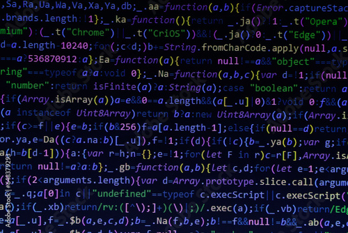 Programming coding screen, web developer coding screen photo