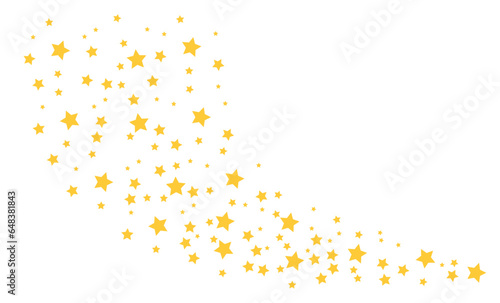 Yellow star sparkle twinkle christmas decoration flat design illustration