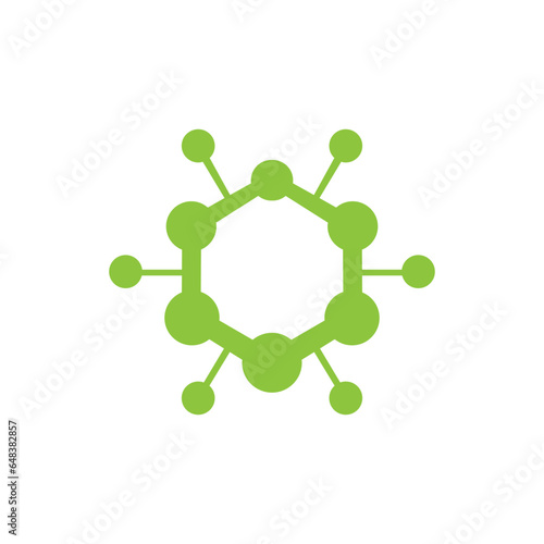 molecule dna virus bacterial icon. Medical icon probiotic micro organism nucleus chromosome bacterin and genetic