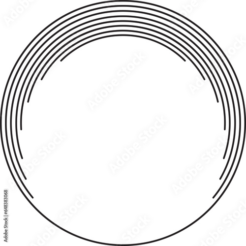 circle frame with line style ellement illustration photo