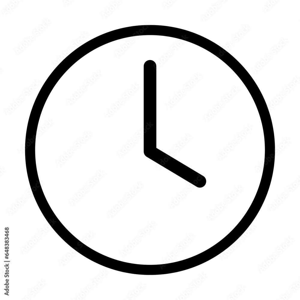 Flat clock vector icon Isolated on white background for graphic design, logo, web site, social media, mobile app, illustration Flat clock vector icon Isolated on white background for graphic design, logo, web site, social media, mobile app, illustration