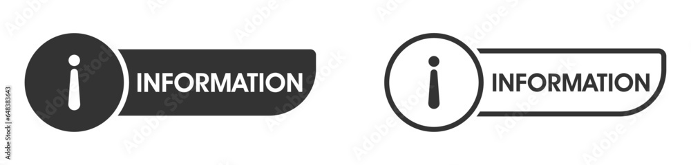 Information bubble vector icons. Concepts of expert hotline and frequently asked questions