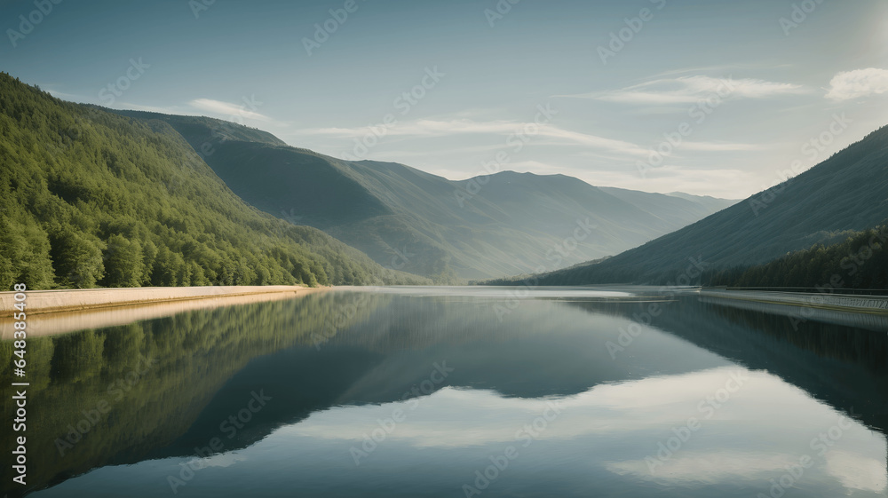 Fototapeta premium lake and mountains