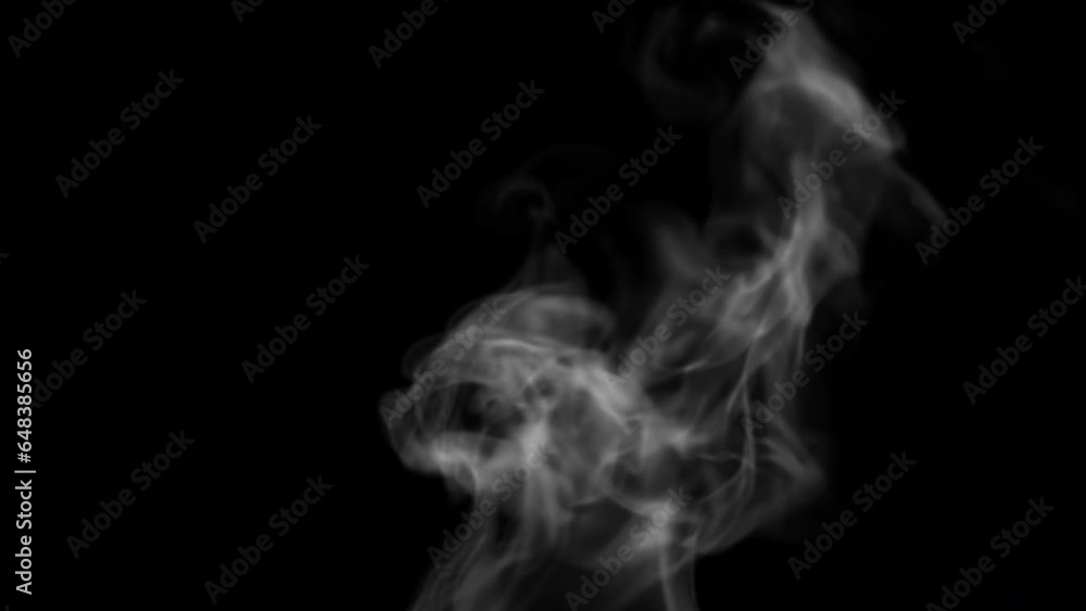 Abstract smoke background. White steam flowing on black background. Luma matte.
Abstract smoke background. White steam flowing on black background. Luma matte.