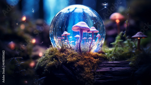 mushrooms in a globe  © NUSRAT ART