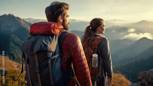 Hiking couples journey