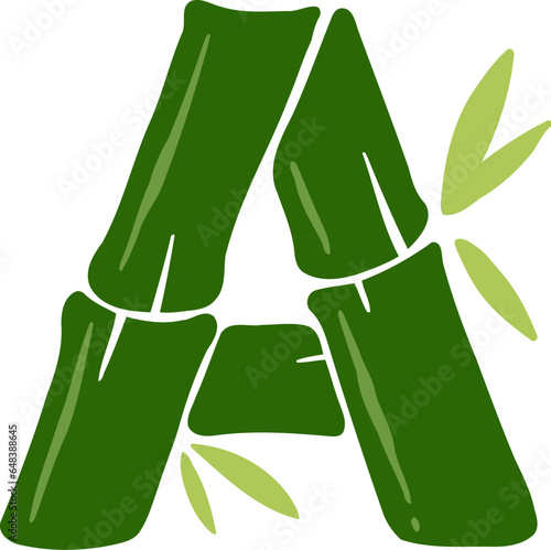Bamboo Alphabet Letter A