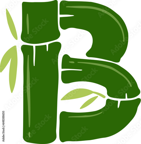 Bamboo Alphabet Letter B