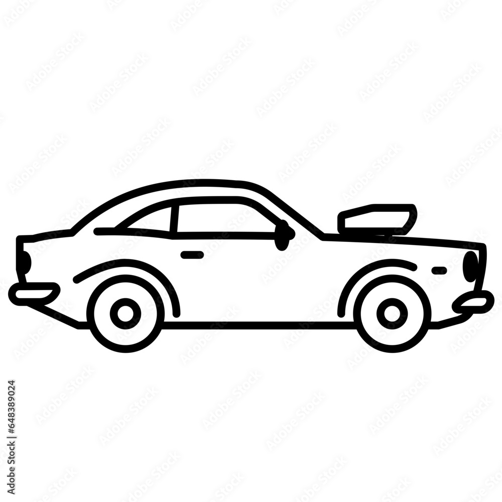 muscle car outline icon