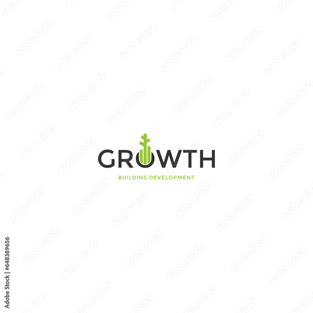 growth building logo design concept. growth building logo design concept.