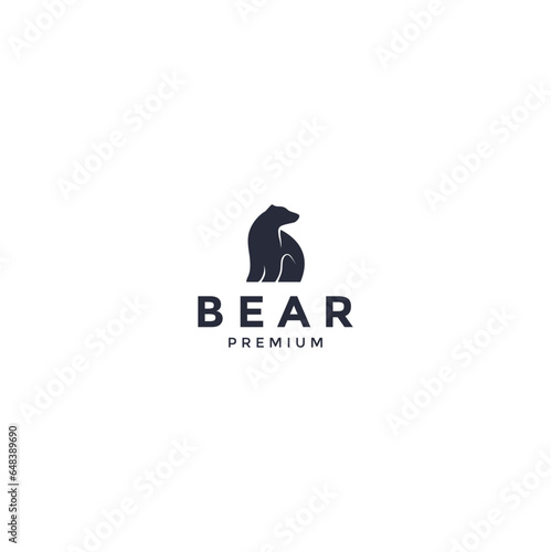 polar bears logo design vector, minimalis logo, simple, modern