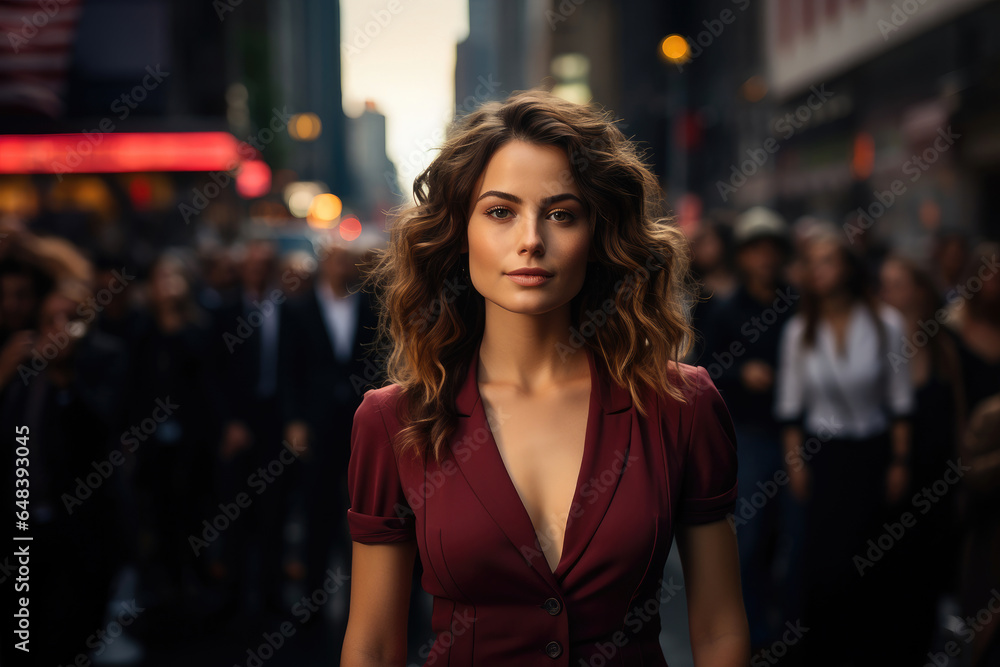 portrait of a woman in the city
