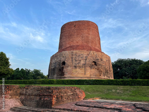 Dhamekh Stupa Sarnath Varanasi  || Ancient Buddhist Monastery at Sarnath || Buddhist pilgrimage sites in India || sarnath varanasi  photo