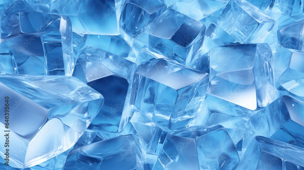 Minimalistic blue ice texture with delicate geometric shapes Minimalistic blue ice texture with delicate geometric shapes