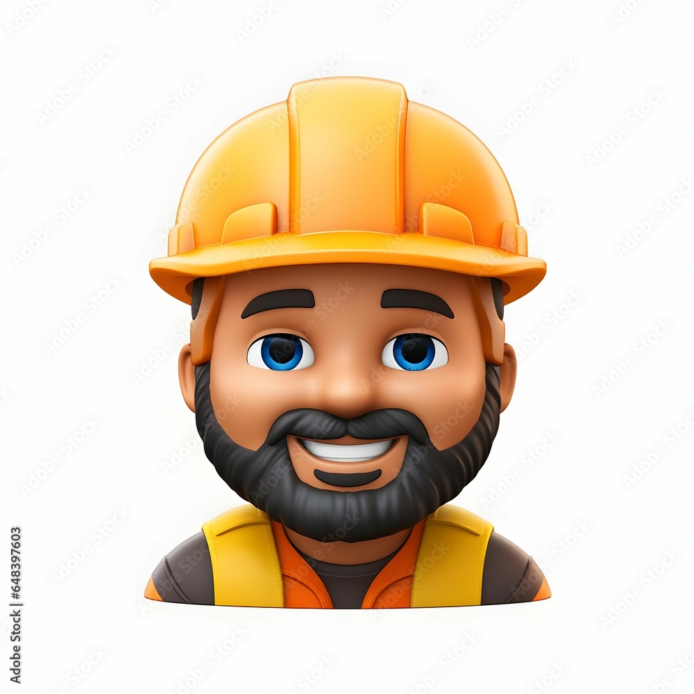 emoji of a construction worker Generative AI emoji of a construction worker Generative AI
